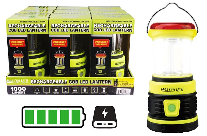Masterlite COB LED Lantern Rechargeable with Power Bank (08-3287)