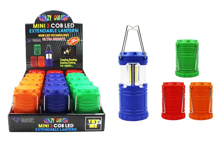 COB LED Lantern Pop Up Mini Assorted Colours (08-1910)
