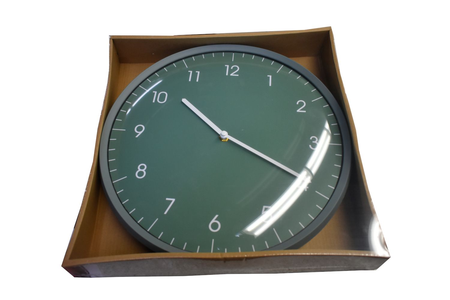 Plastic Wall Clock Green (423-161193)