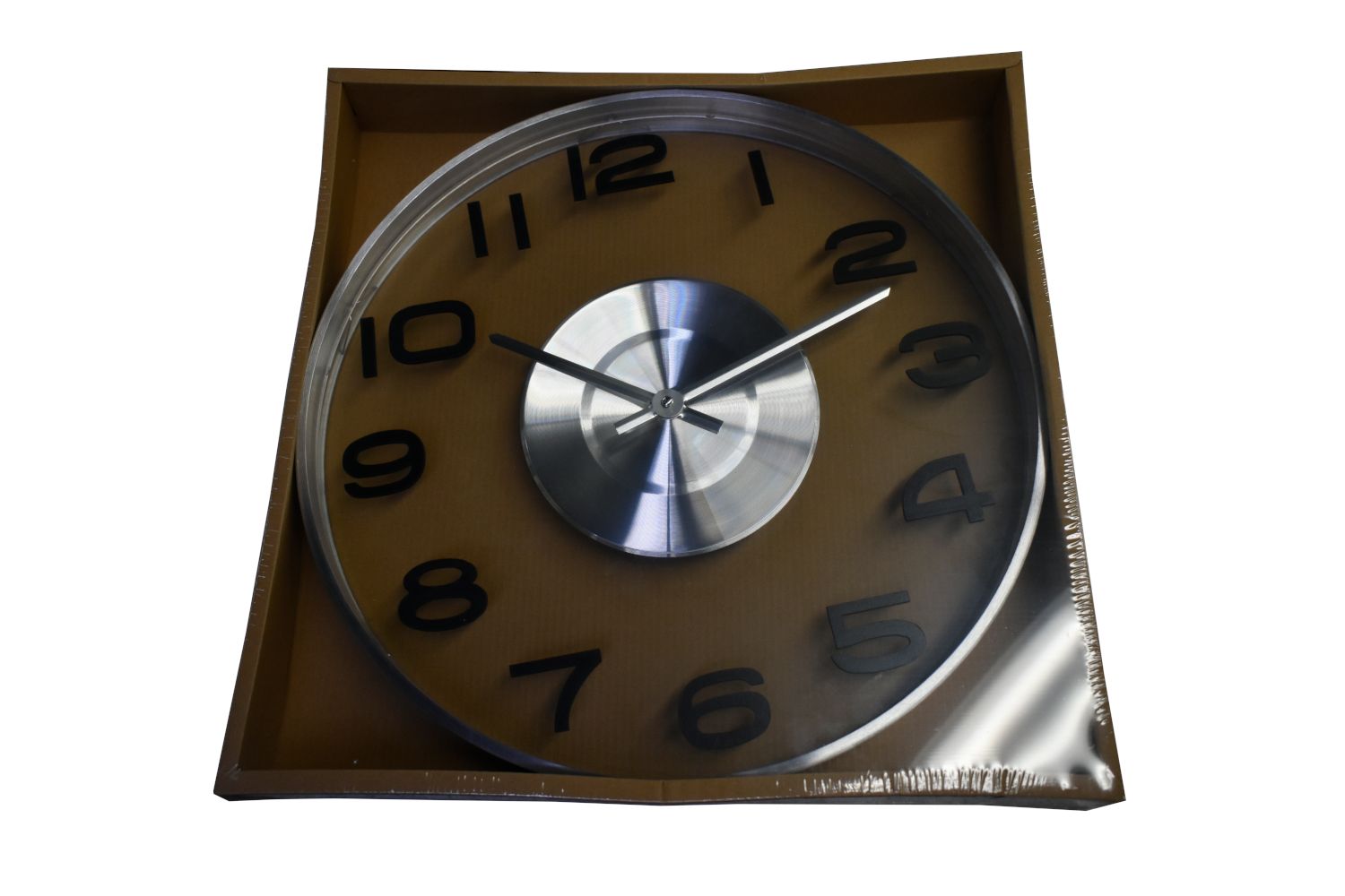Wall Clock Silver and Black (423-161199)