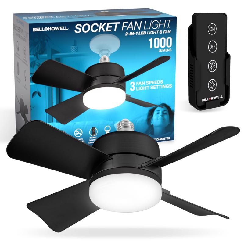 Bell & Howell Indoor Socket Fanlight Black 15in