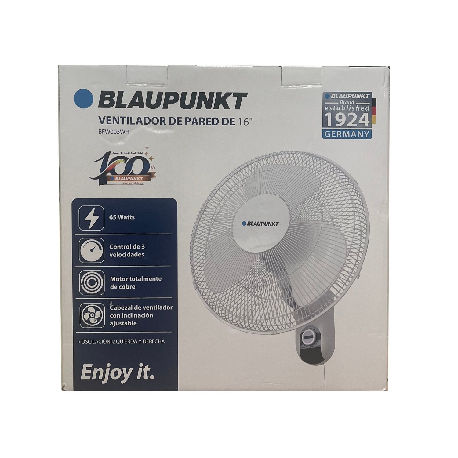 Blaupunkt Wall Fan White 16 in. (BFW003WH)