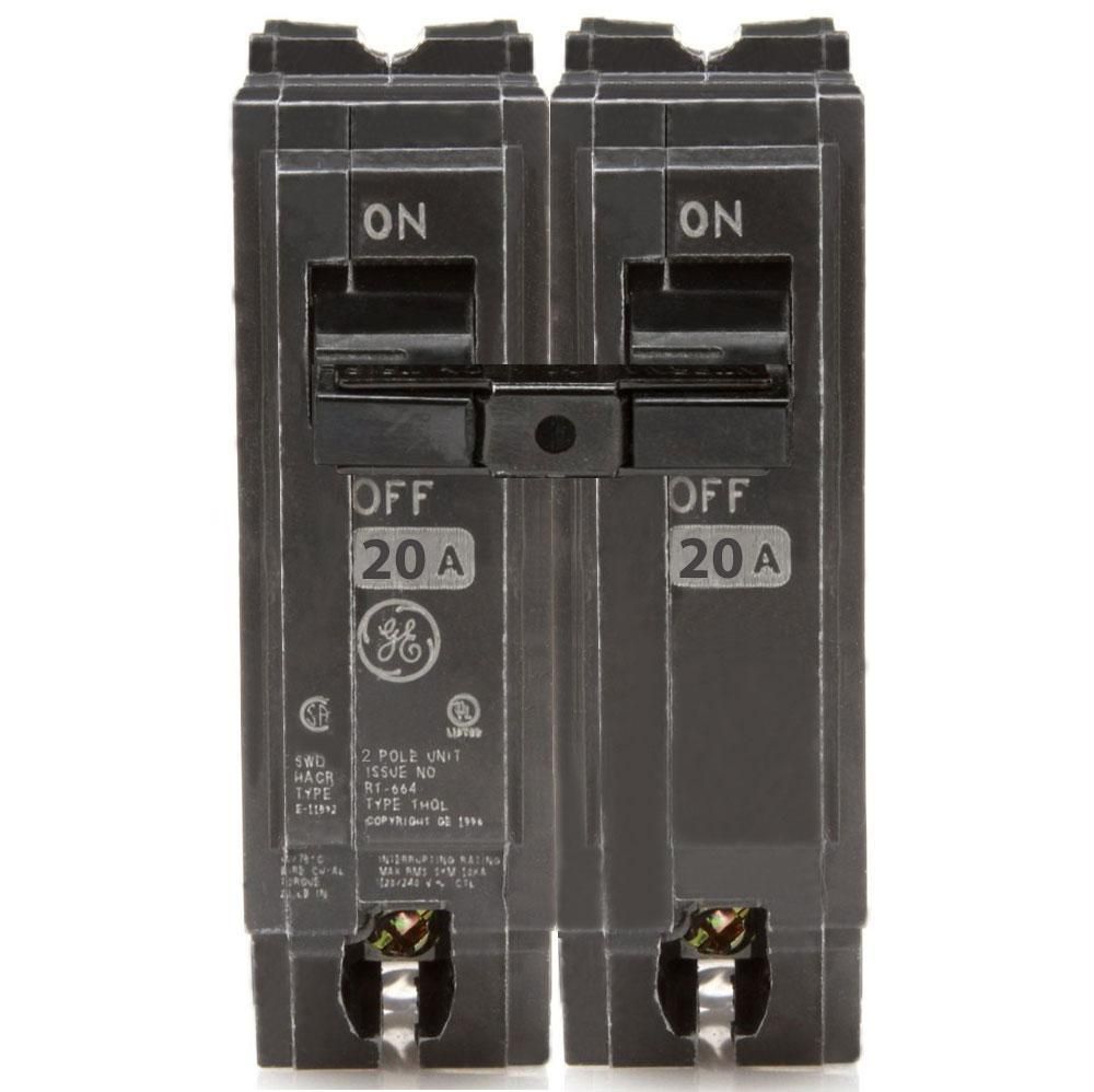 THQL2120 1in Circuit Breaker 2 Pole 20 Amp
