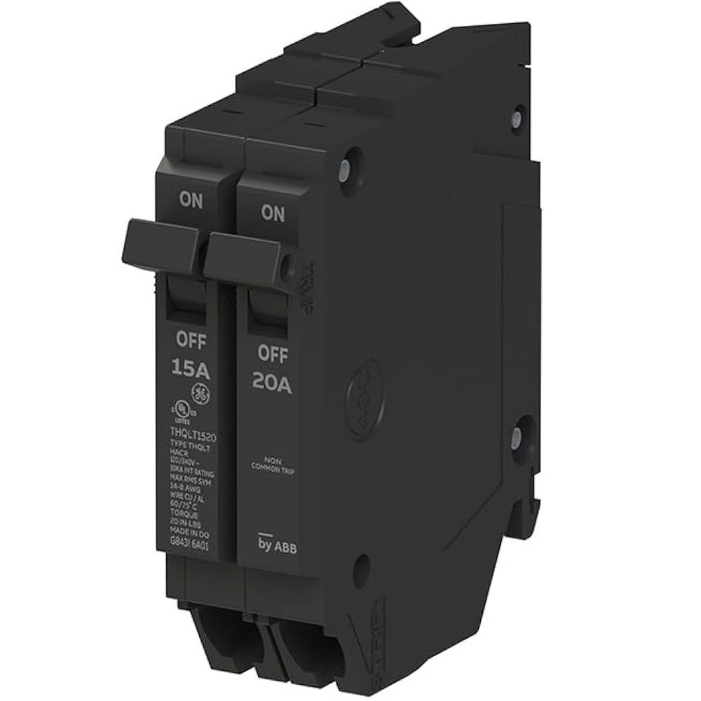 THQLT1520 1/2 in Tandem Circuit Breaker 2 pole 15A/20A 120/240V