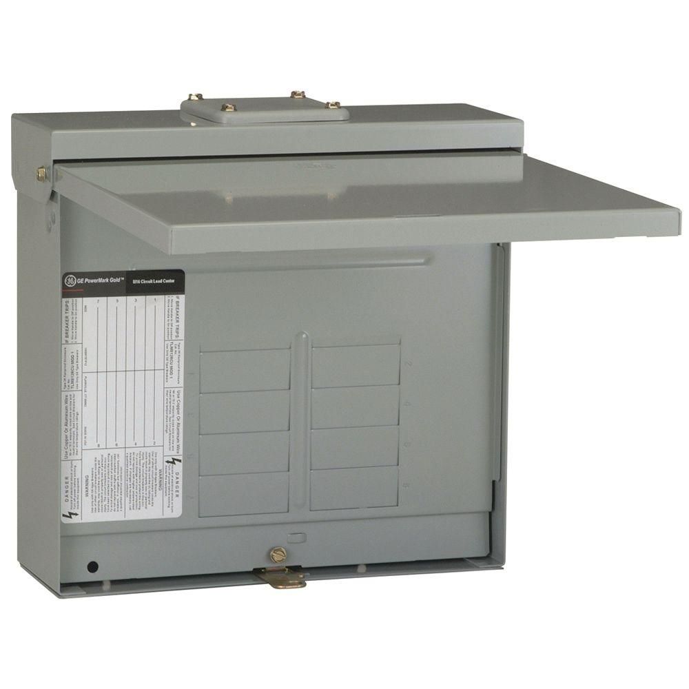 GE TLM812RCUP Weatherproof 8-Space 16-Circuit Outdoor Main Lug Panel