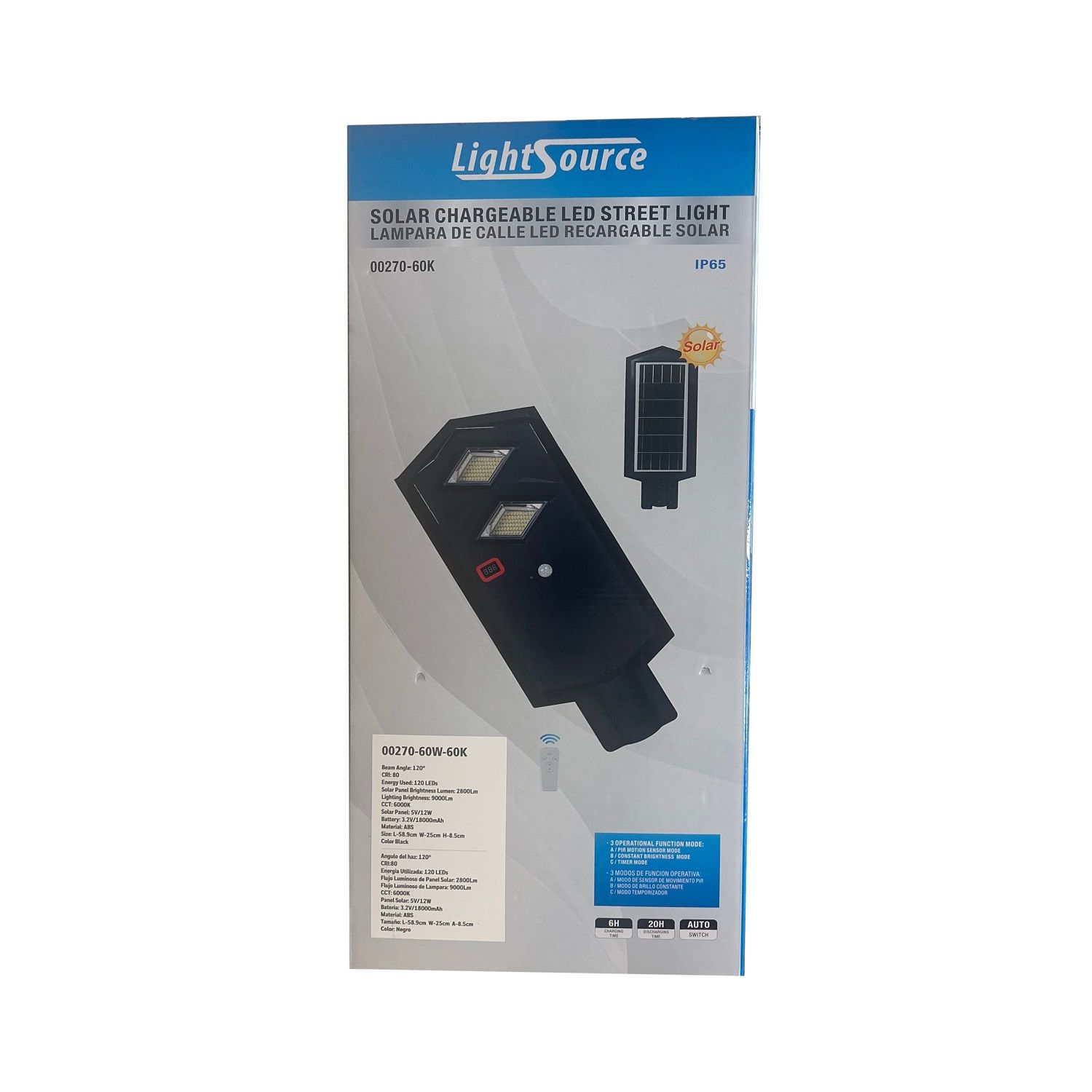 Lightsource Solar LED Steet Light with Motion Sensor 60W