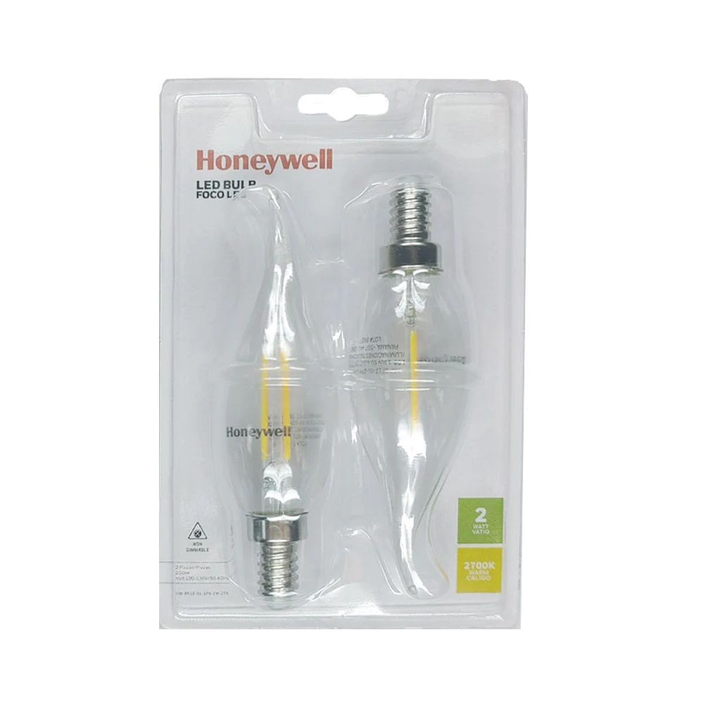 Honeywell Filament LED Bulb 5W 2700 K 2 pk  (HW-BE12-02-2PK-5W-DIM27K)