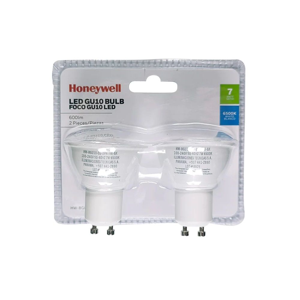 Honeywell LED Bulb GU10 7W 6500K 2 pk  (HW-BGU10-02-2PK-7W-6K)