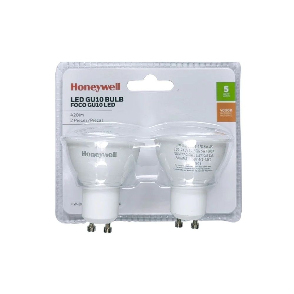 Honeywell LED Bulb GU10 5W 4000K 2 pk  (HW-BGU10-01-2PK-5W-4K)