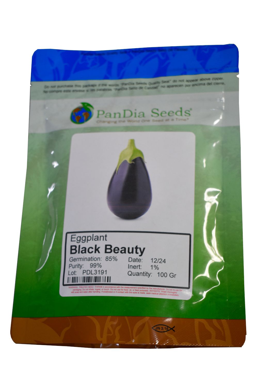 Pandia Black Beauty Eggplant Seeds 100Gr