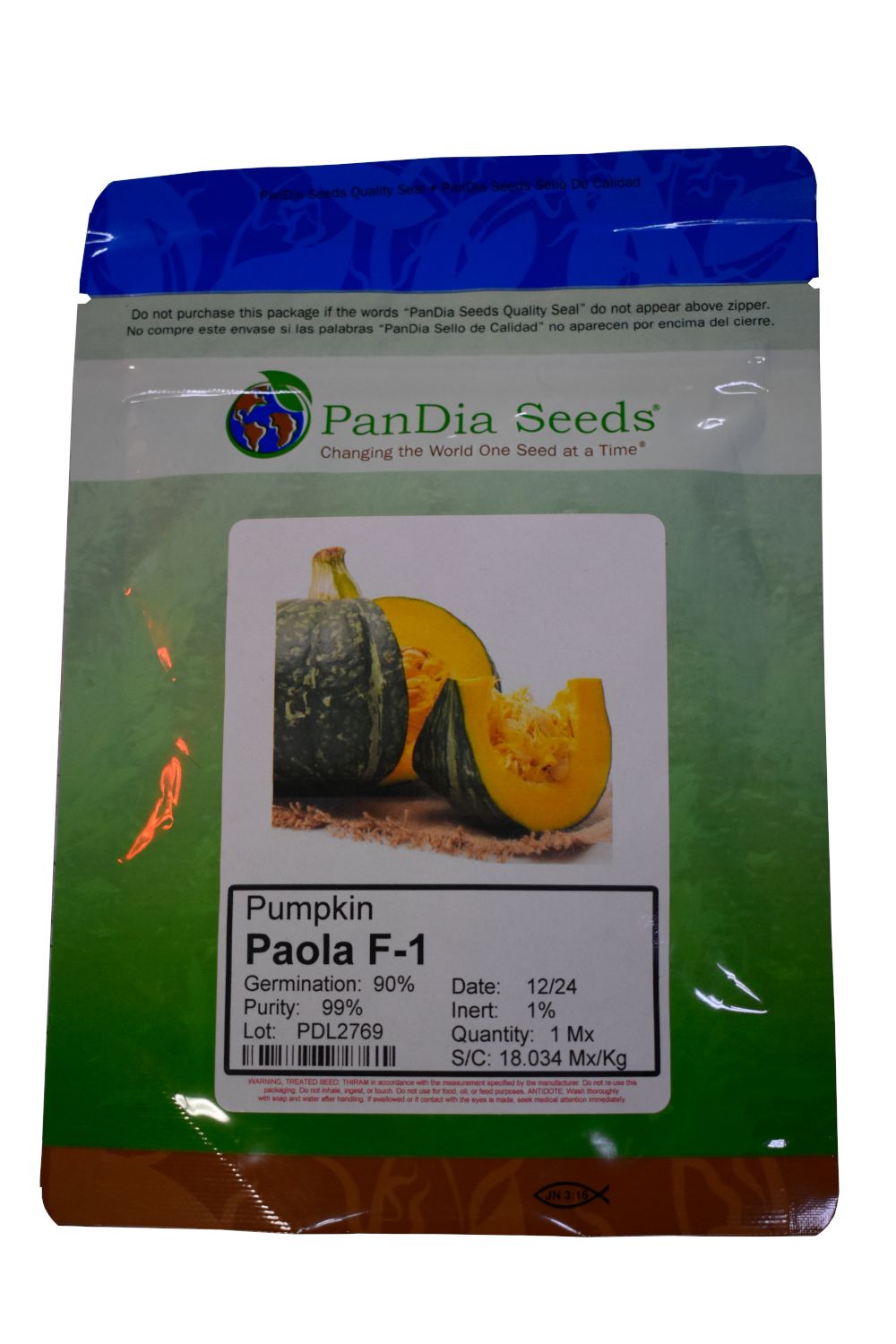 Pandia Paola F-1 Pumpkin Seeds 1 Mx