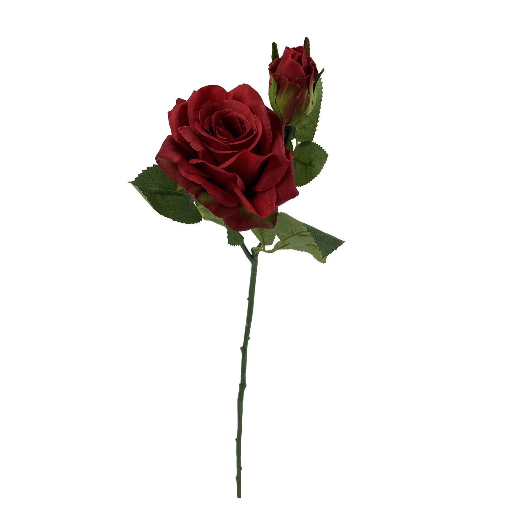 Concepts Life Artificial Rose with Long Stemmed Bud Red 12in.