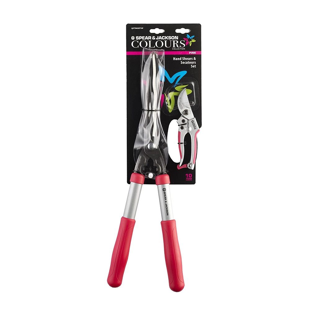 Spear and Jackson Bypass Shears and Hand Shears Set Assorted Colours