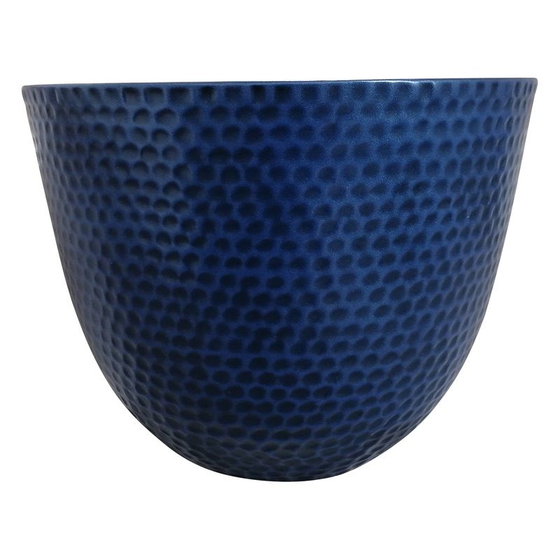 Southern Patio Planter Plastic Blue Steel 12 in.