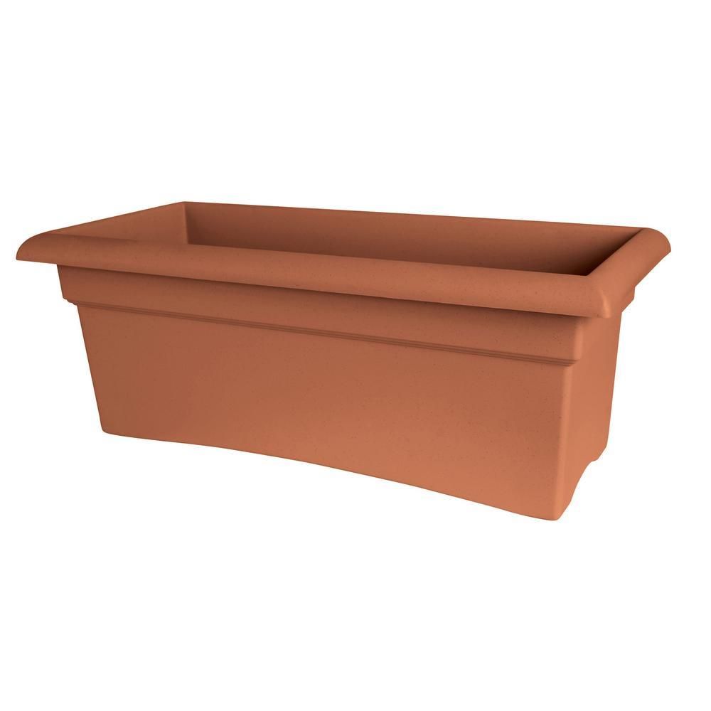 Terracotta Clay Resin Veranda Planter 26in