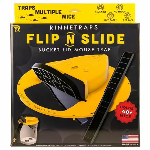 Rinnetraps Flip N' Slide Bucket Lid Mouse Trap (33010)