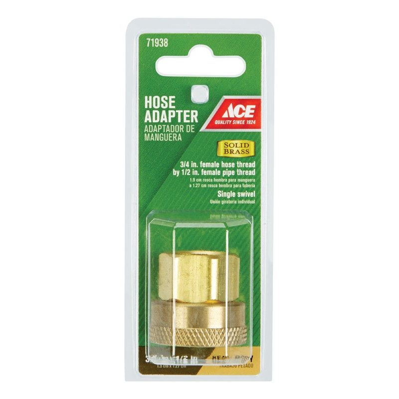 Swivel Hose Adapter Female 3/4FHT x 1/2 Female (71938)