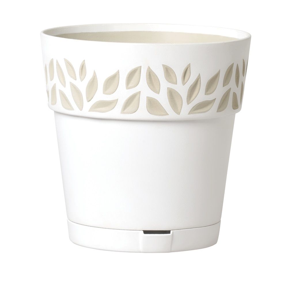 Deroma Leaf Planter White 7.5in