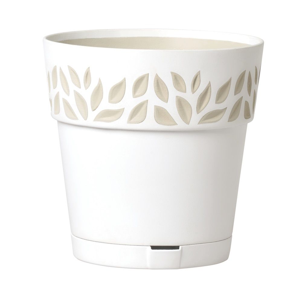 Deroma Leaf Planter White 9.9in