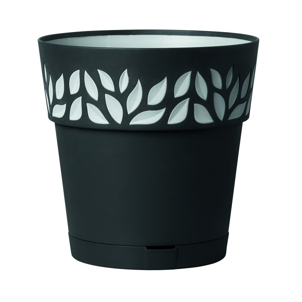 Deroma Leaf Planter Graphite 11.4in