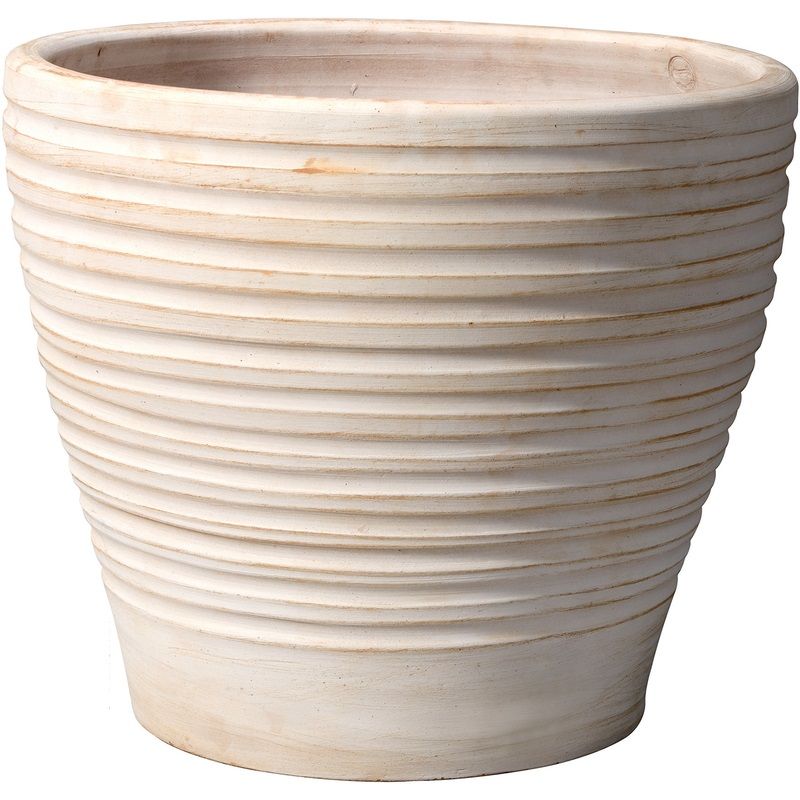 Cabane Planter White Terracotta 12in (7013434)