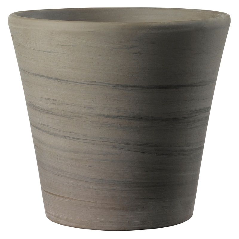 Deroma Clay Planter Black/Grey 6in (7496052)