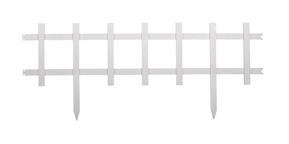 Cape Cod Fence White Plastic Decorative Garden Border 13.5in x 33in