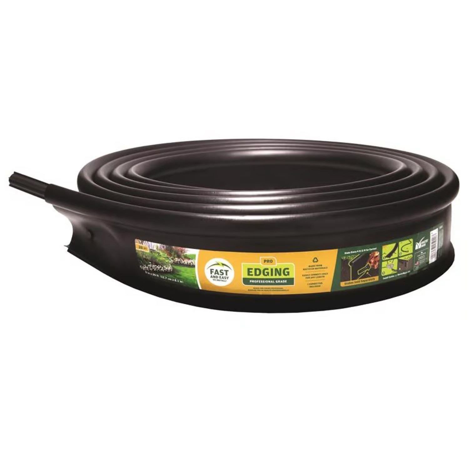 Lawn Edging Plastic Black 5in x 20ft