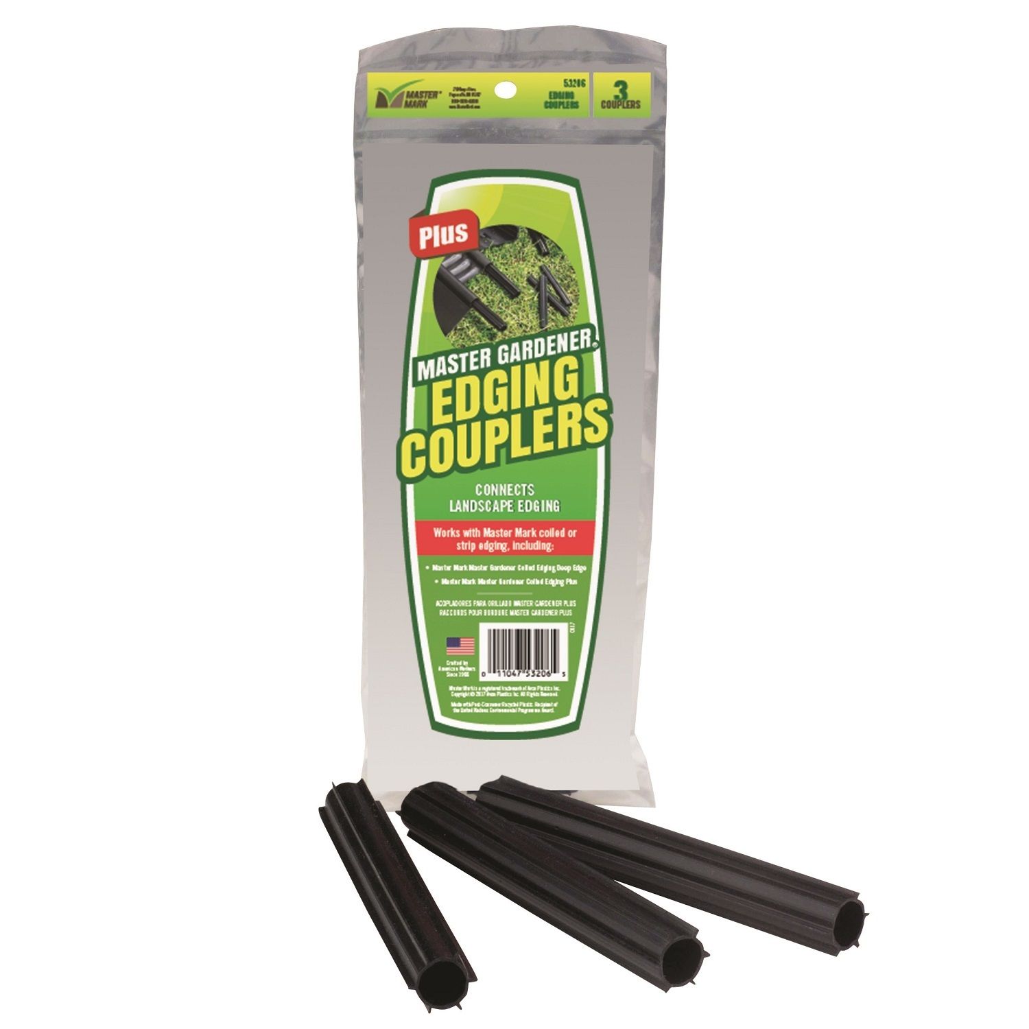 Black Plastic Edging Coupler Kit 3pk (53206)