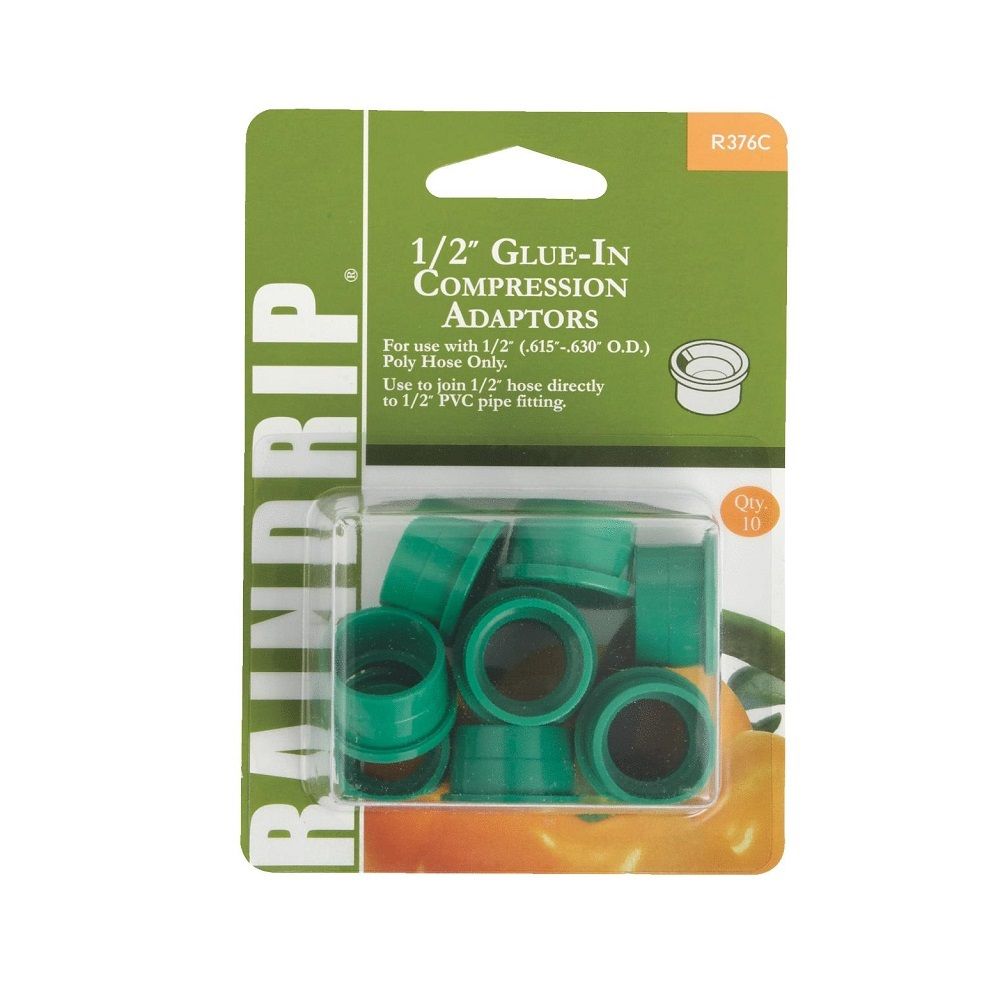 Raindrip Glue in Hose to Drip Adaptor 1/2in 10pcs