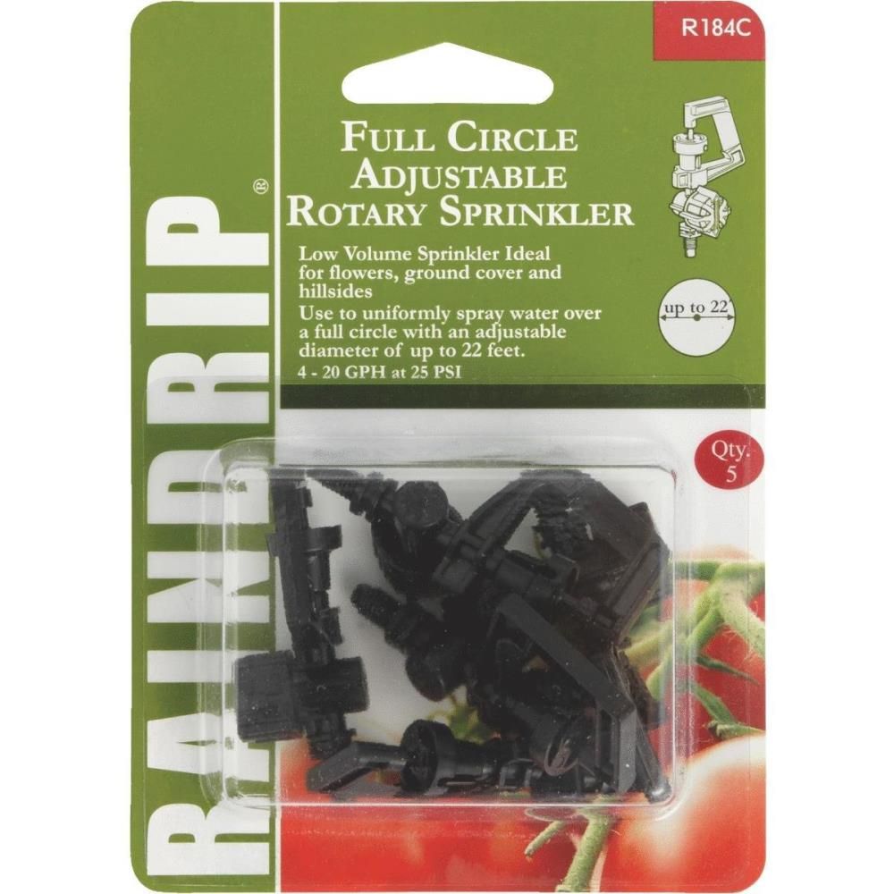 Rotary Sprinkler 22ft Full-Circle 5pk
