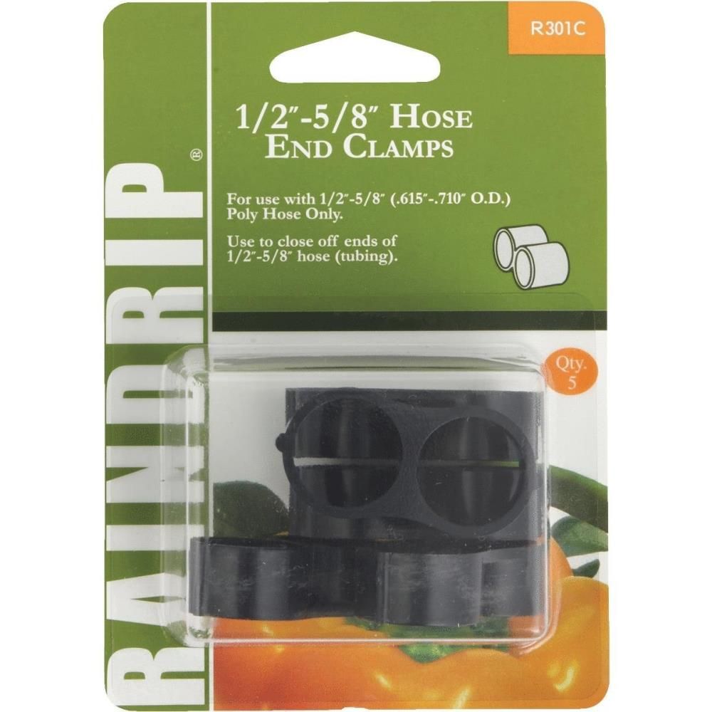 Hose End Clamp 1/2in - 5/8in 5pk