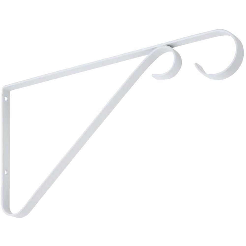 Panacea White Steel Straight w/Loop Wall Hook 15in D x 15in H x 9/16in W