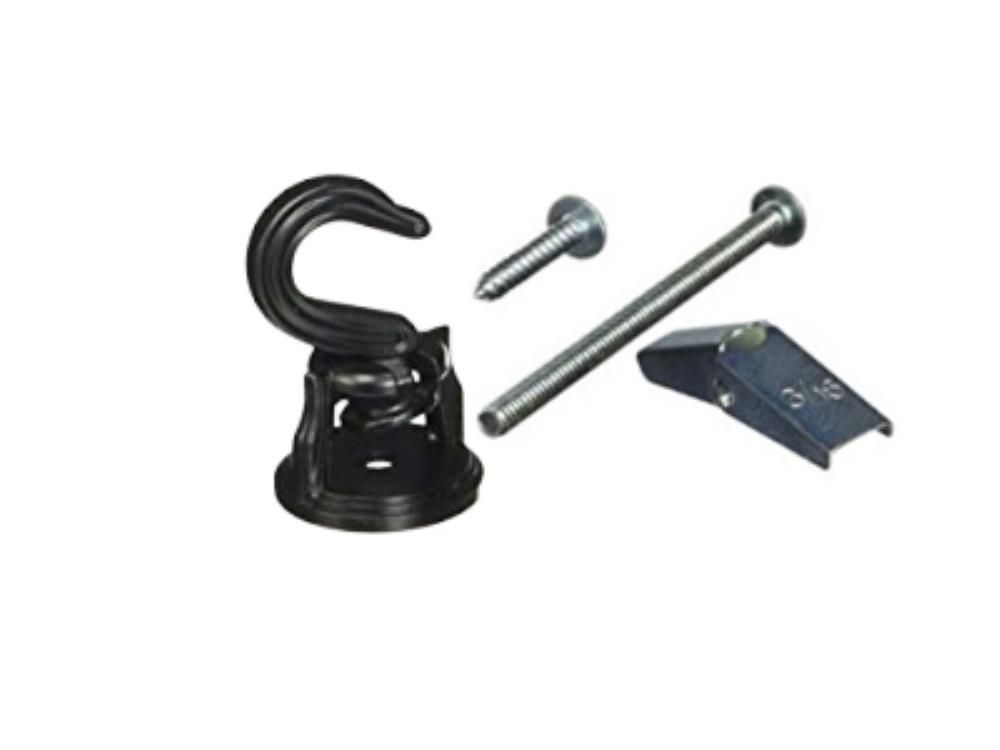 Panacea Steel Black Swivel Swag Hook 1.3in W x 3.6in H 4.5in D