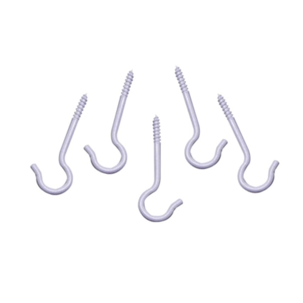 White Swag Hook Plant 5pk