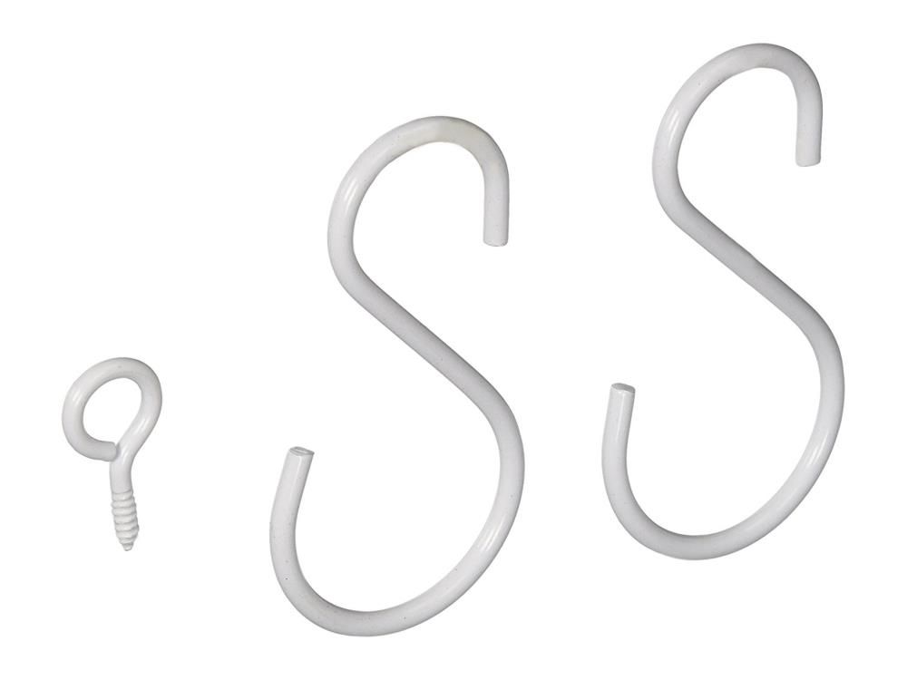 Panacea Steel White Hook Extender 1.75in W x 3.5in H x 1in D 2pk