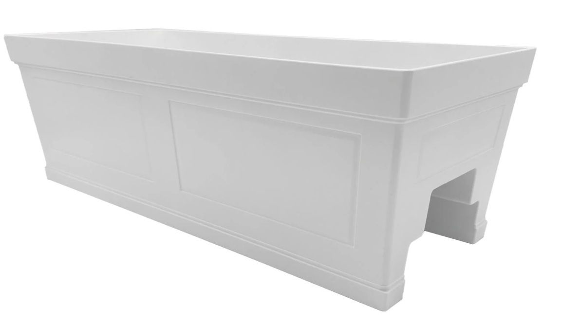 Plastic Deck Rail Planter White (7029946)