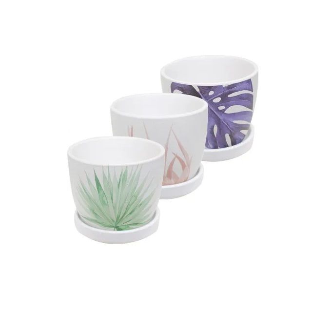 Terracotta Planter Assorted Pattern 12 x 12 x 10 cm (767-02328)