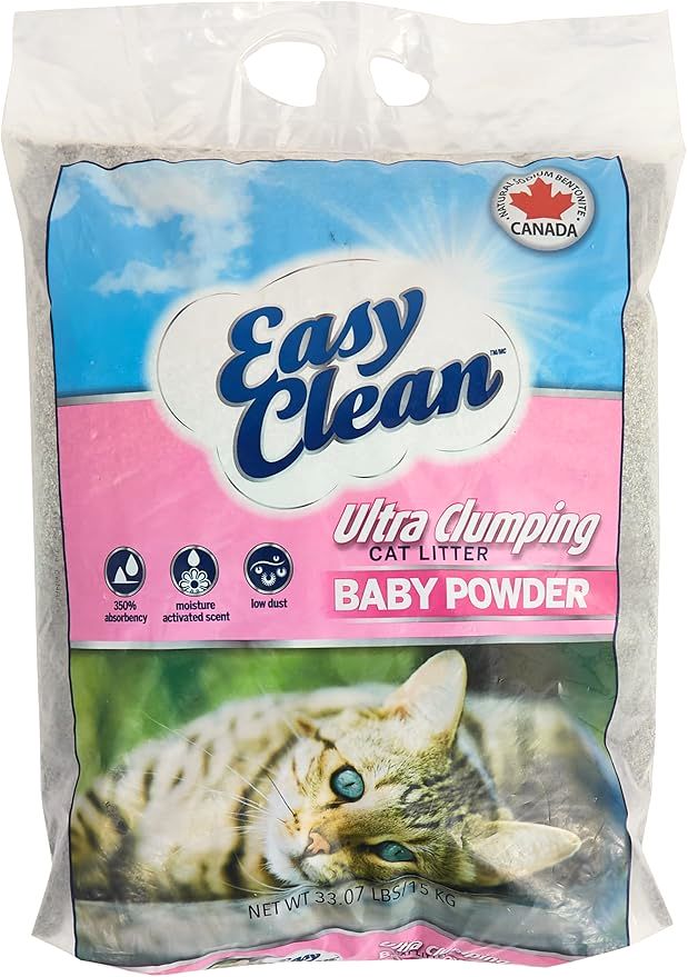 Easy Clean Baby Powder Cat Litter 33lbs