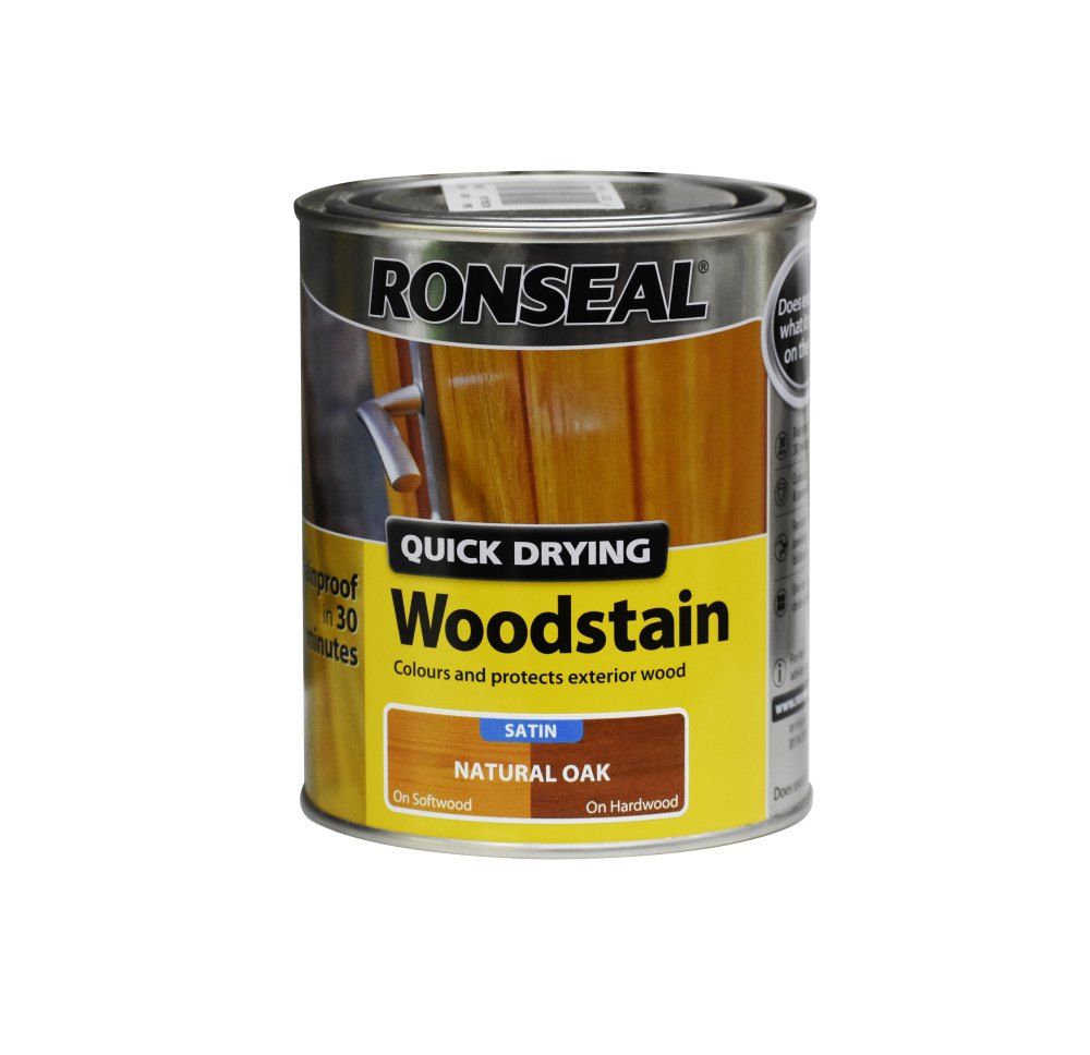 Ronseal Quick Drying Wood Stain Natural Oak 750ml