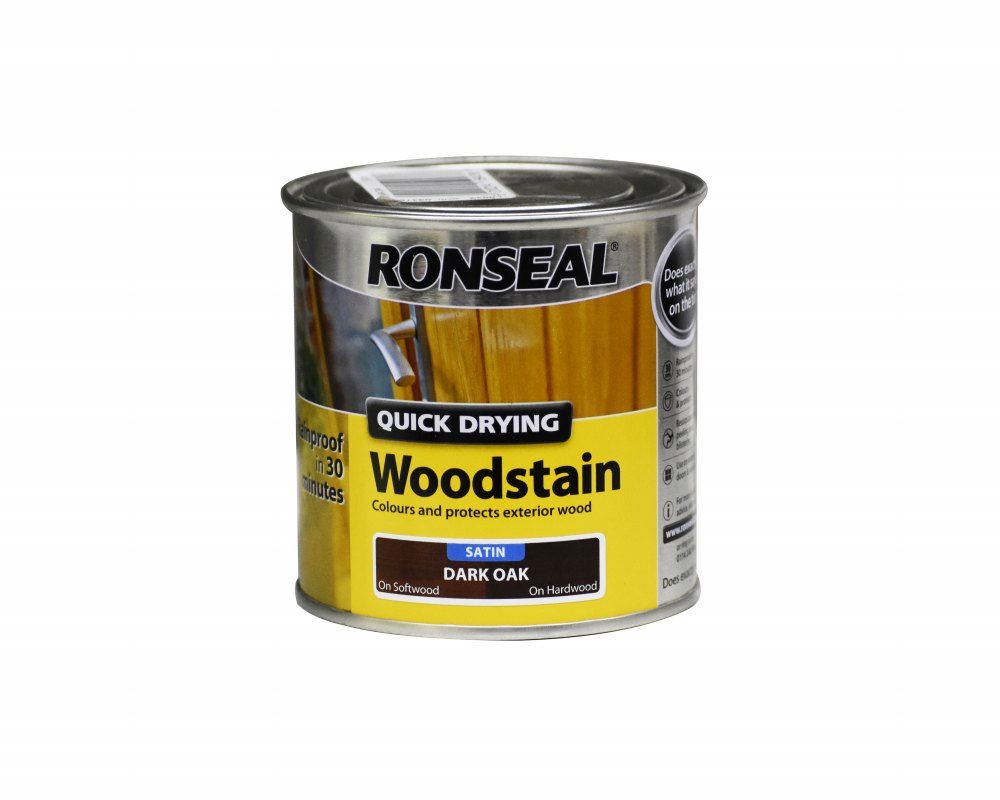 Ronseal Quick Drying Wood Stain Dark Oak 250ml