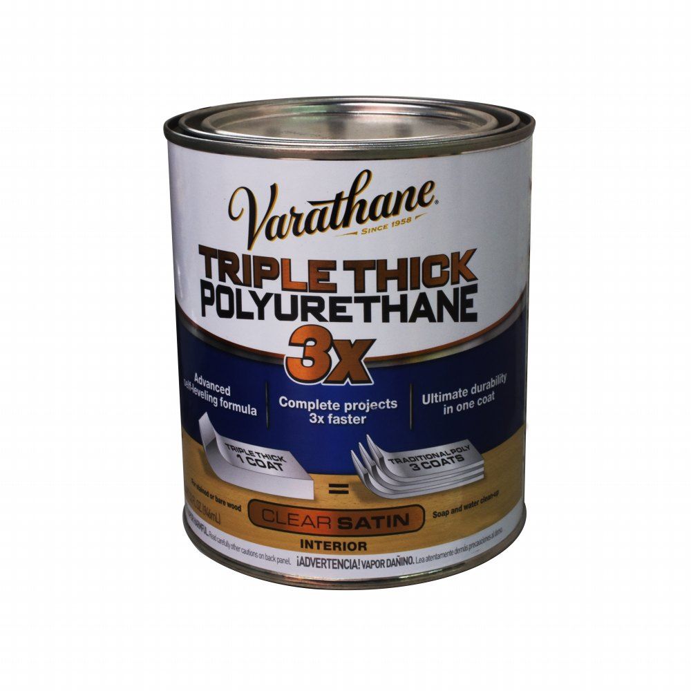 Varathane Polyurethane 3x Clear Satin 1qt