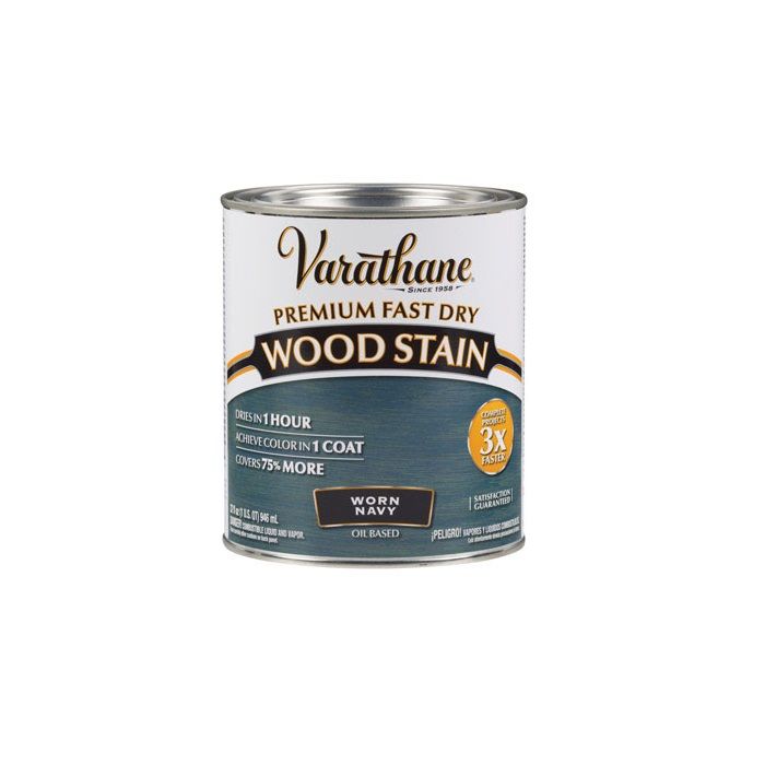 Varathane Wood Stain Fast Dry Worn Navy 1qt