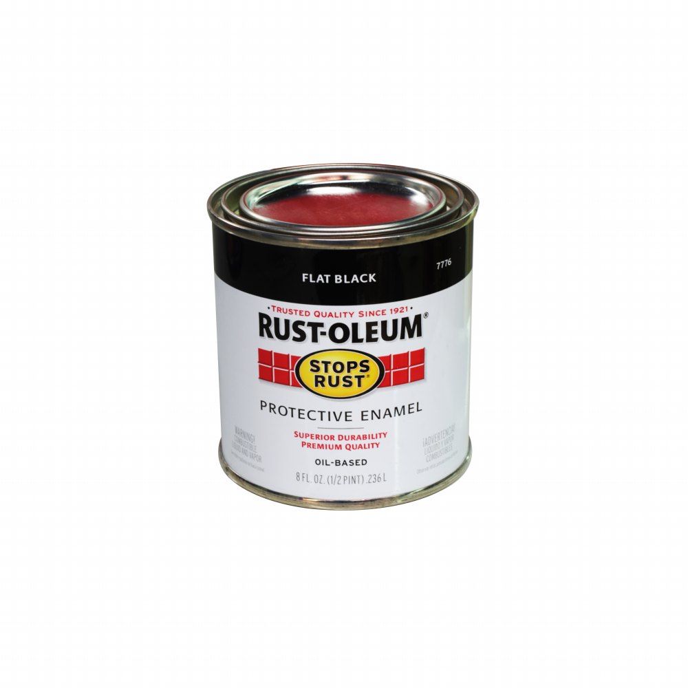 Rust-Oleum Indoor and Outdoor Oil Based Protective Enamel Flat Black 1/2pt