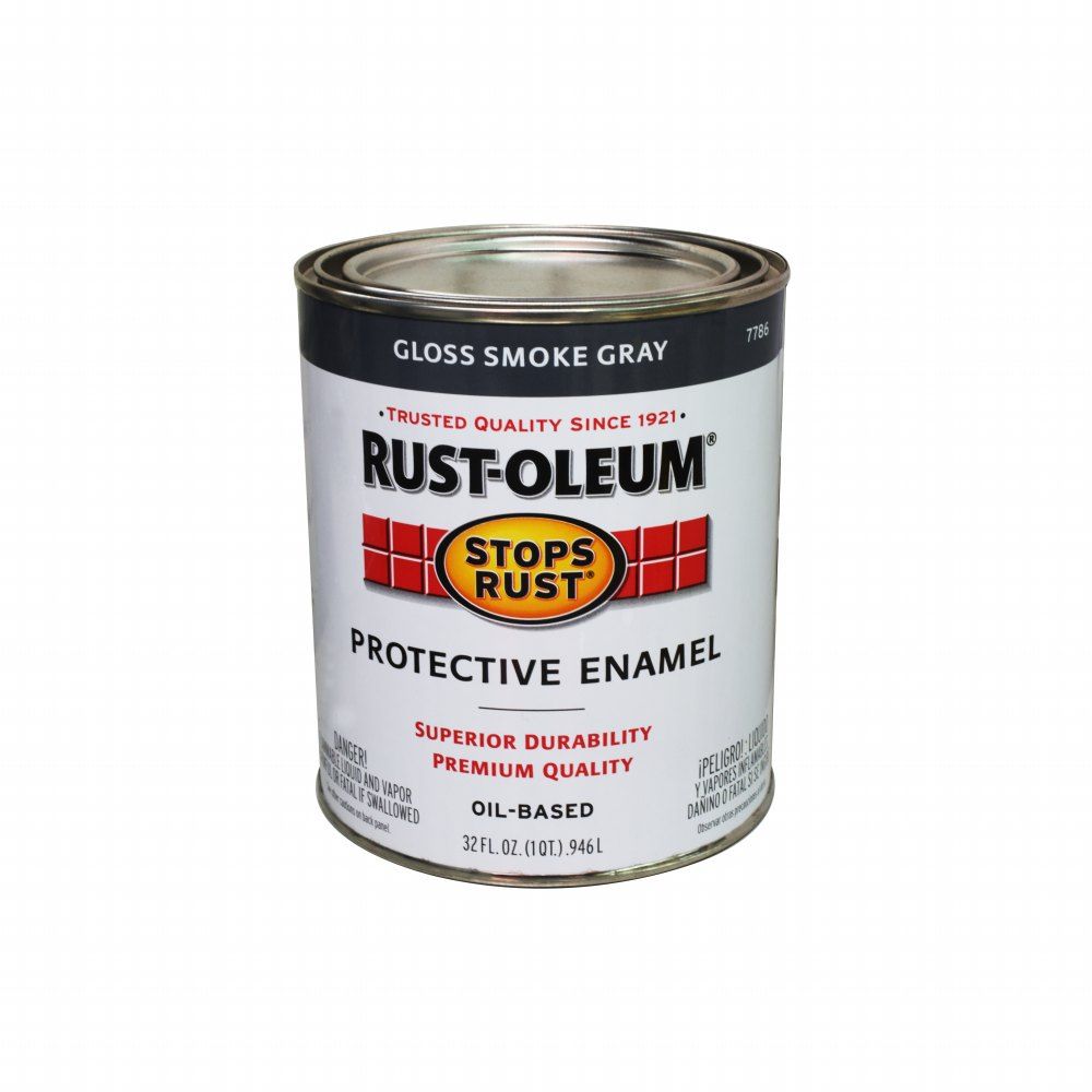 Rust-Oleum Indoor and Outdoor Oil Based Protective Enamel Smoke Gray 1qt