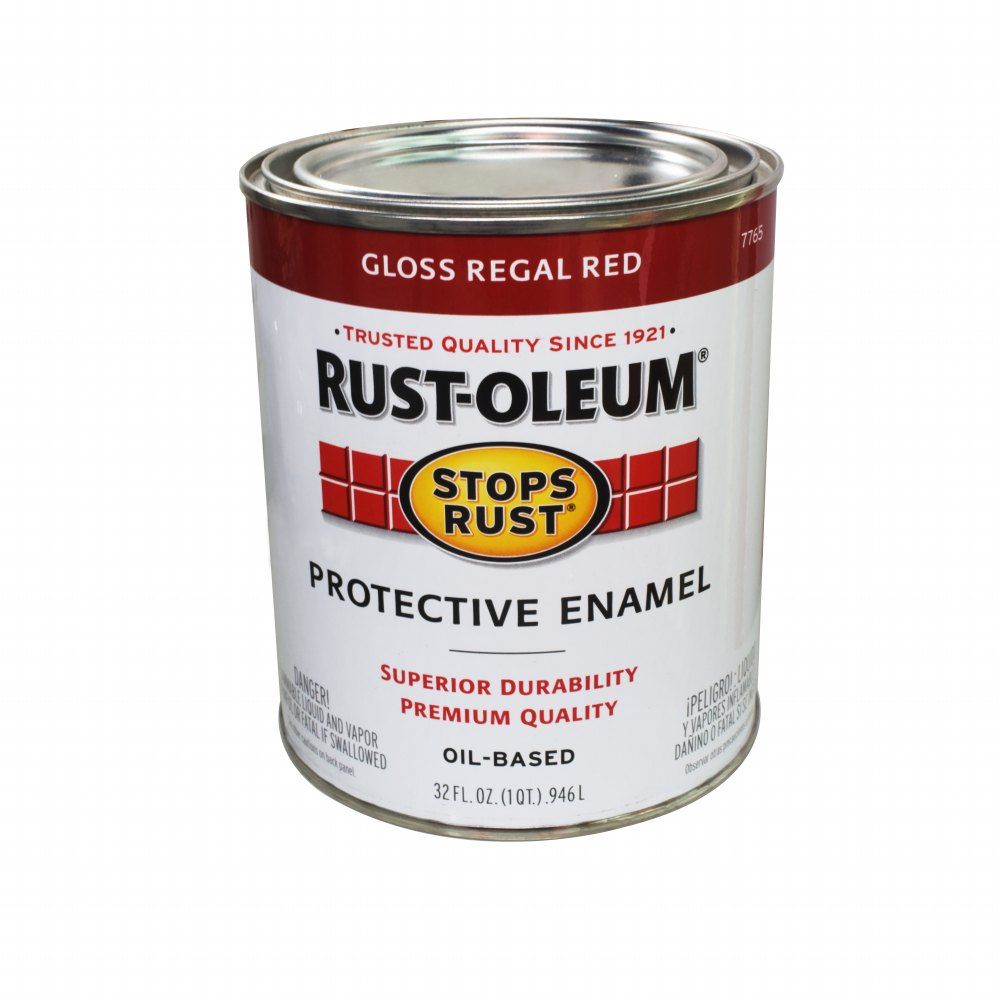 Rust-Oleum Indoor and Outdoor Oil Based Protective Enamel Regal Red 1qt