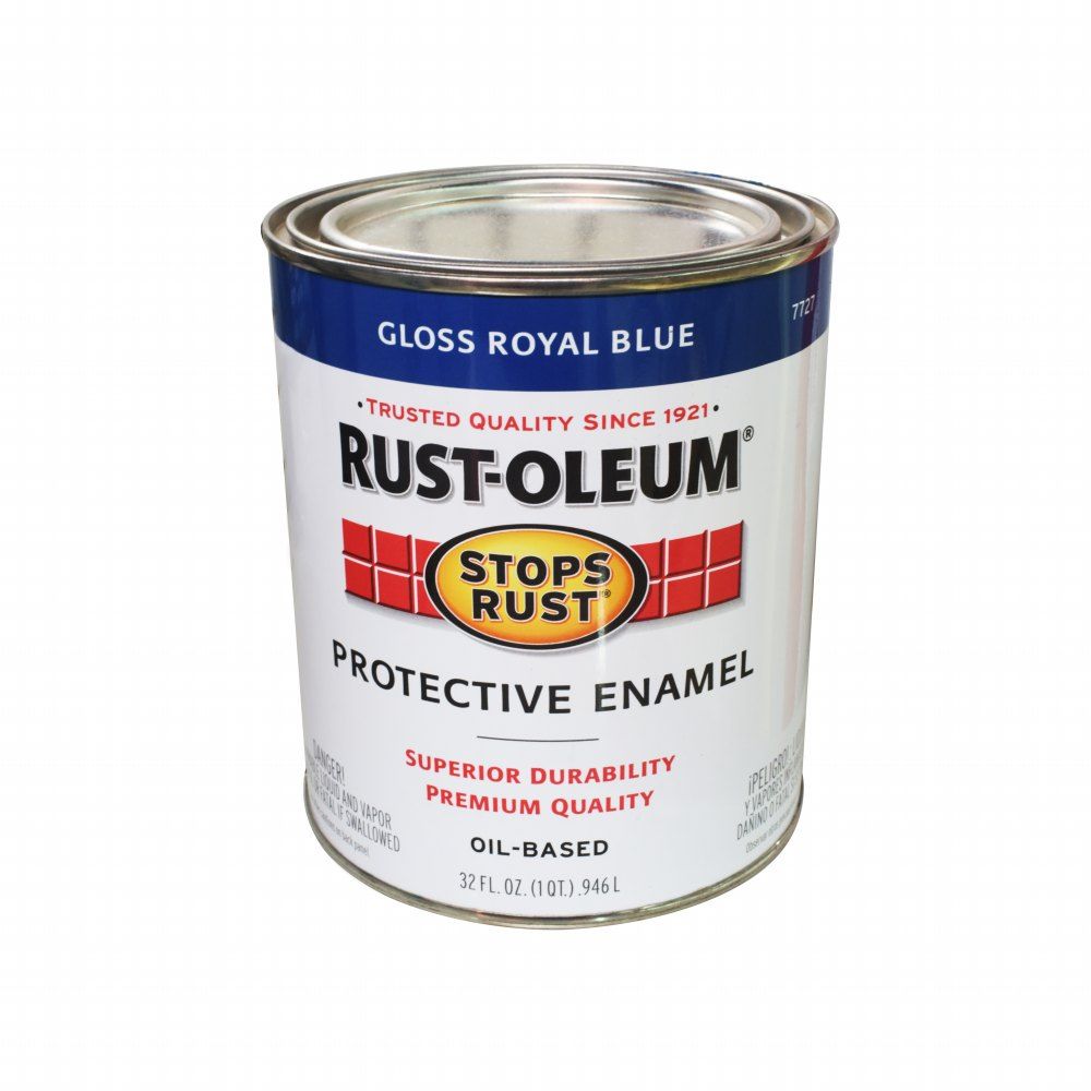 Rust-Oleum Indoor and Outdoor Oil Based Protective Enamel Royal Blue 1qt