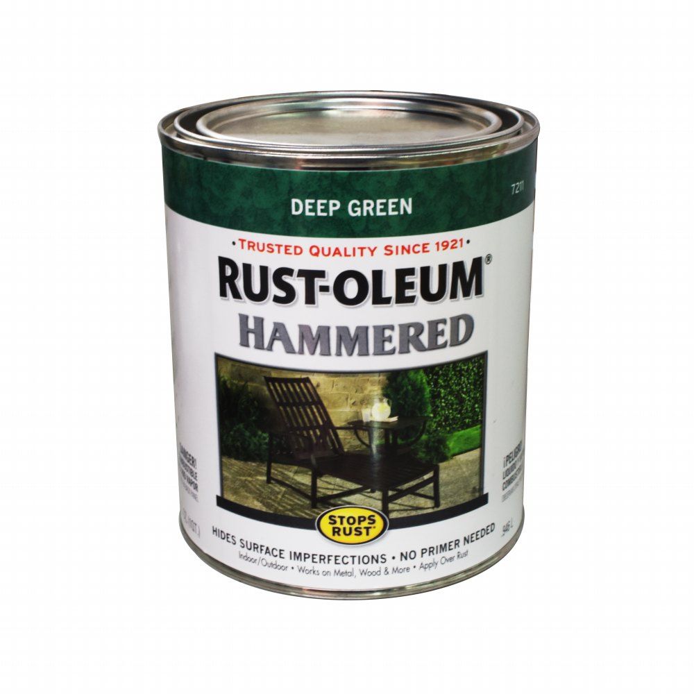 Rust-Oleum Interior/Exterior Metal Paint Deep Green Hammered 1qt