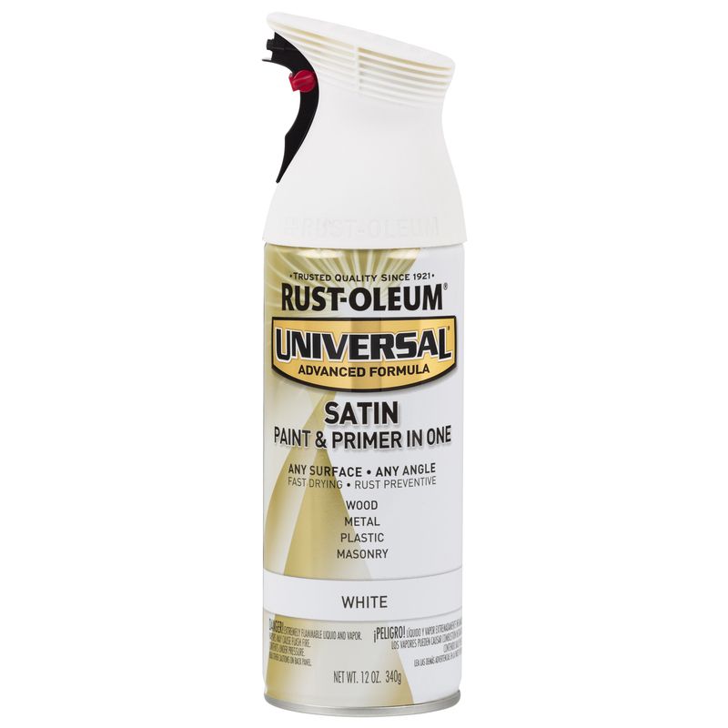 Rust-Oleum Universal Satin Spray Paint White 12 oz (1348705 )