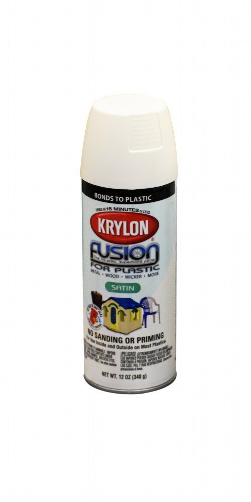 Krylon Dover White Satin Fusion Spray Paint 12oz